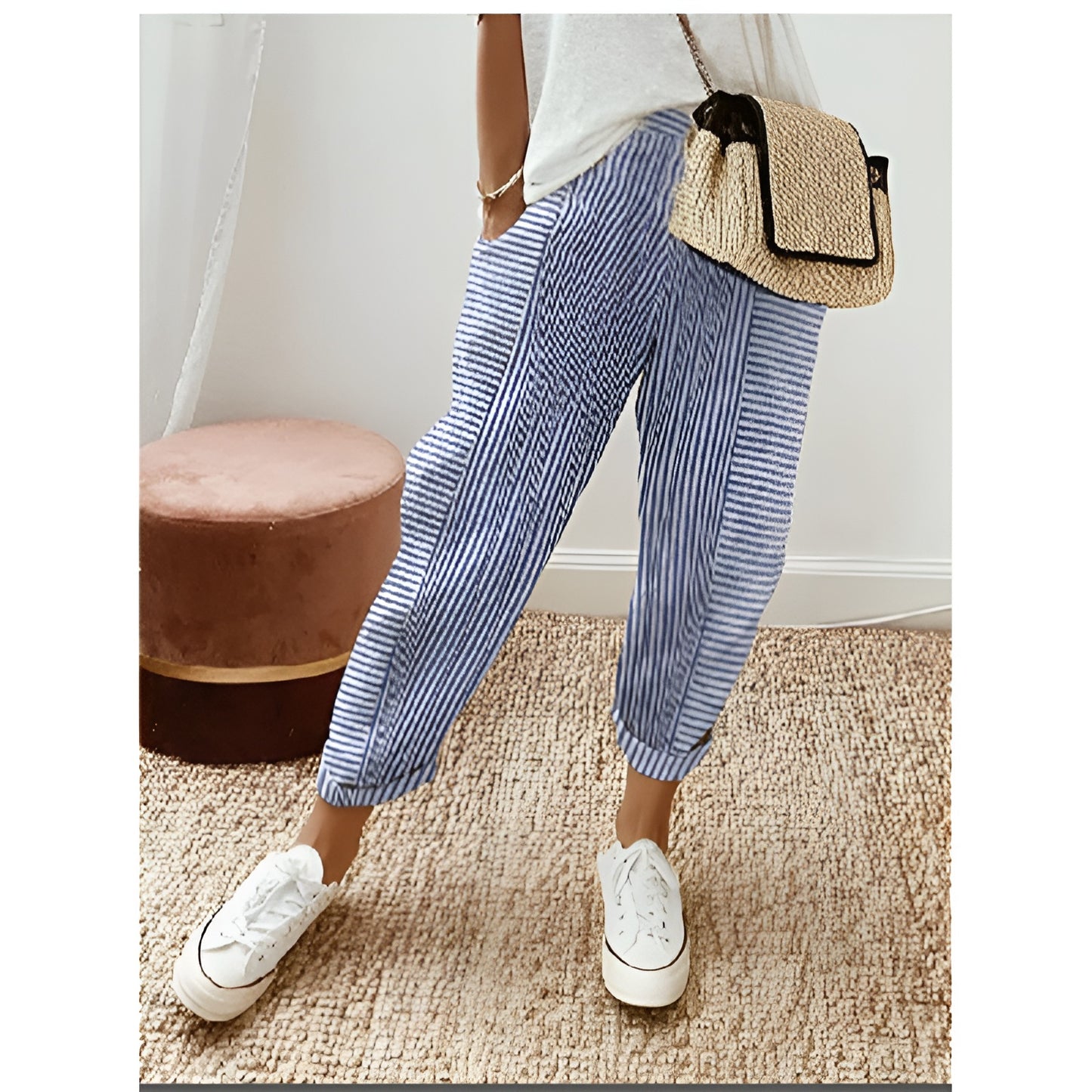 TF ~ CASUAL STRIPED COTTON PANTS